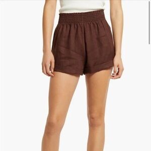 Reformation High Waist Brown Shorts